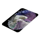 Indianapolis Zoo Polar Bear Snowflakes Magnet (Linke Seite)