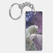 Indianapolis Zoo Polar Bear Snowflakes Schlüsselanhänger (Vorderseite links)