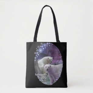 Indianapolis Zoo Polar Bear Snowflakes Tasche