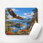 Indianer-Adler-Mauspad Mousepad (Mit Mouse)