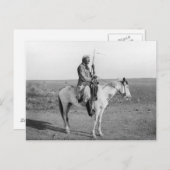 Indianer am Horseback, 1907 Postkarte (Vorne/Hinten)