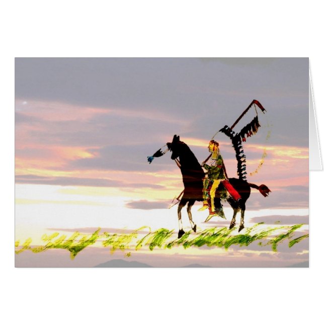 Indianer auf Horseback (Vorderseite (Horizontal))