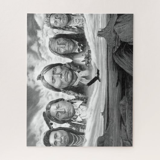 Indianer Berühmte indische Häuptlinge Horizontal Puzzle (Vertikal)