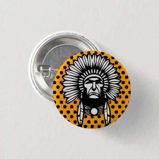 Indianer Button (Vorne & Hinten)