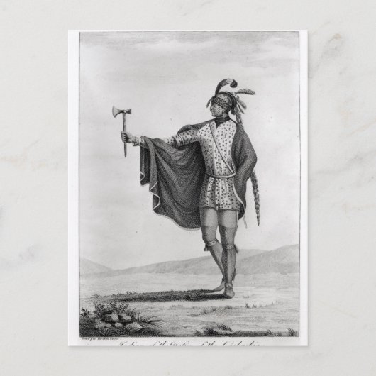 Indianer der Nation von Kaskaskia Postkarte (Vorderseite)