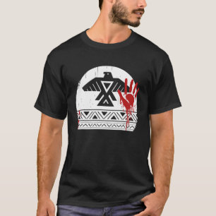 Indianer Für Männer Frauen Rote Hand Donner Vogel T-Shirt