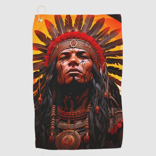 Indianer Golfhandtuch (Vorderseite)