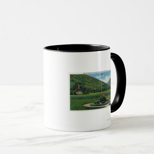 Indianer grüßen die aufsteigende Sonnenstatue Tasse (VorderseiteRechts)