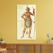 Indianer in Body Paint Leinwanddruck (Insitu (Wohnzimmer))