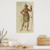 Indianer in Body Paint Poster (Küche)