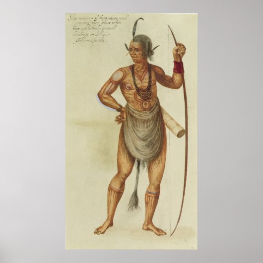 Indianer in Body Paint Poster (Vorne)