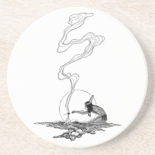 Indianer in Seiner Einsamkeit von NC Wyeth Vintage Getränkeuntersetzer