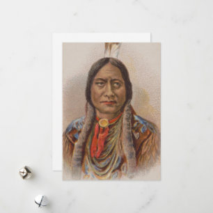 Indianer: Lakota Sitting Bull, rauchende Werbung Feiertagskarte