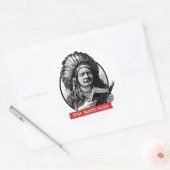 Indianer lesen verbotene Bücher Runder Aufkleber (Umschlag)