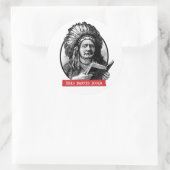 Indianer lesen verbotene Bücher Runder Aufkleber (Tasche)