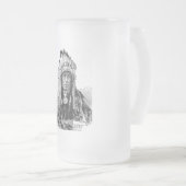 Indianer Mattglas Bierglas (VorderseiteRechts)