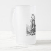 Indianer Mattglas Bierglas (Vorderseite Links)