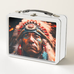 Indianer Metall Brotdose