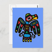 Indianer Native American Rabe raven Postkarte (Vorne/Hinten)