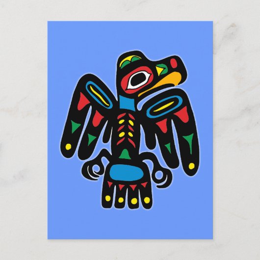 Indianer Native American Rabe raven Postkarte (Vorderseite)