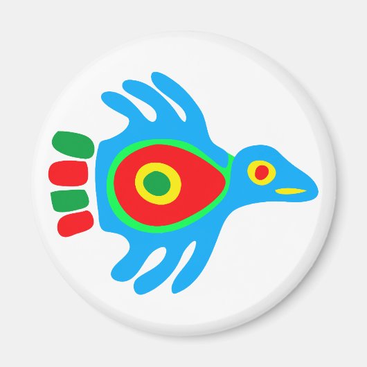 Indianer native american Vogel bird Magnet (Vorne)