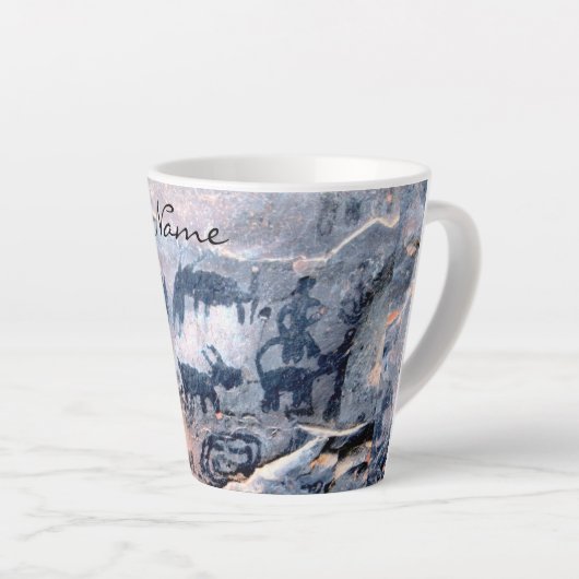 Indianer Petroglyph Thunder_Cove Milchtasse (Rechte Ecke)