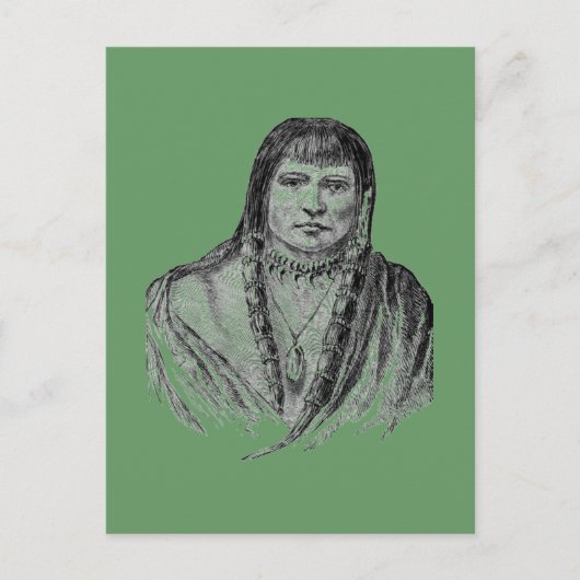 Indianer Postkarte (Vorderseite)
