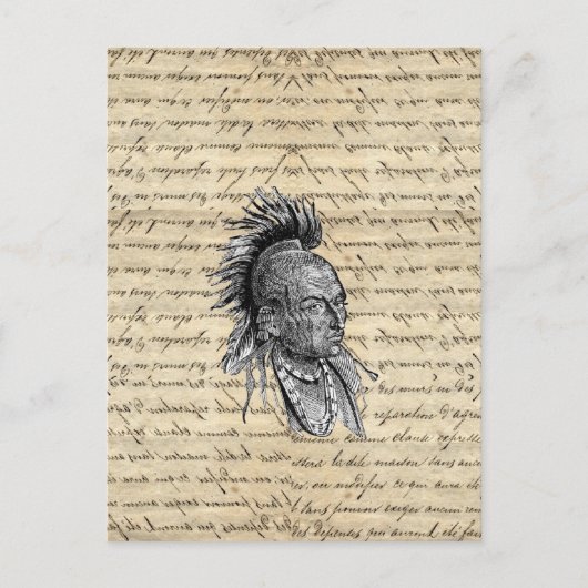 Indianer Postkarte (Vorderseite)