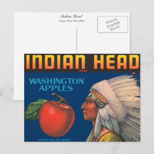 Indianer Postkarte (Vorne/Hinten)