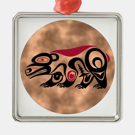 Indianer Schild Native American shield Ornament Aus Metall (Vorne)