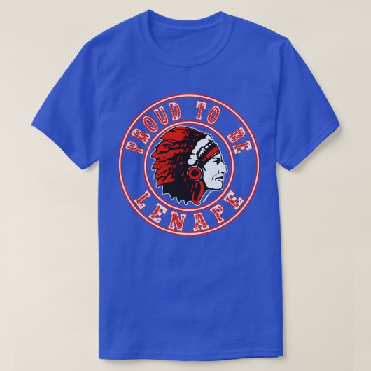 Indianer stolz auf Lenape  T-Shirt (Design vorne)