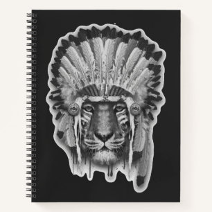 Indianer Tiger Häuptling Notizblock