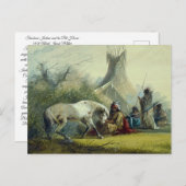 Indianer und sein Pferd 1858 Postkarte (Vorne/Hinten)