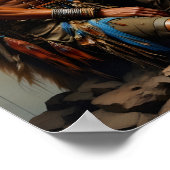 Indianer und Wolf Poster (Ecke)