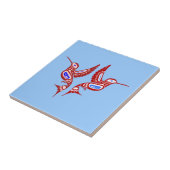 Indianer Vögel Native American birds Fliese (Seite)