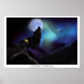 Indianer, Wolf, Adler und Moon Poster (Vorne)