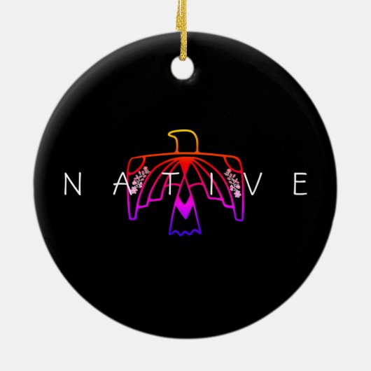 Indianeradler Fluorescent Eagle Keramik Ornament (Hinten)