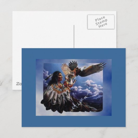 Indianeradler Postkarte (Vorne/Hinten)