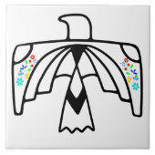 Indianeramerikaner Anishinaabe Eagle White Fliese (Vorderseite)