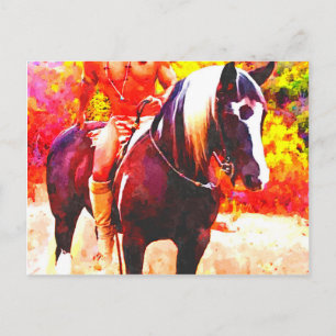 Indianeramerikaner auf Horseback ♂ Postkarte