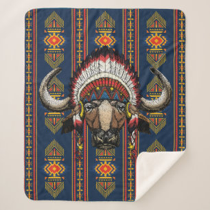 Indianeramerikaner Buffalo Headdress Sherpadecke