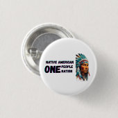 Indianeramerikaner Button (Vorne & Hinten)