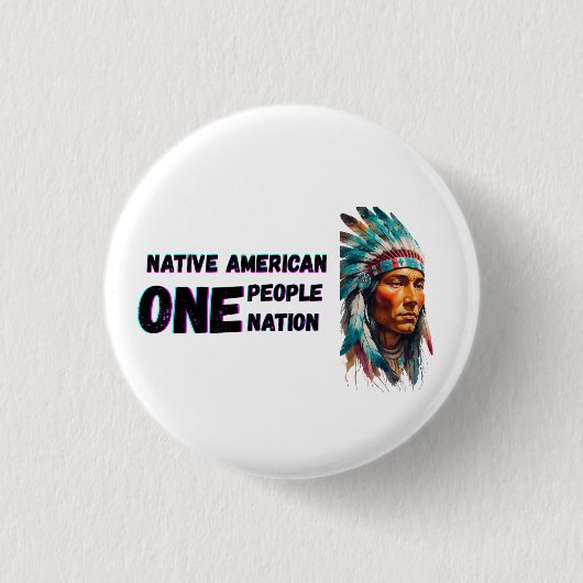 Indianeramerikaner Button (Vorderseite)