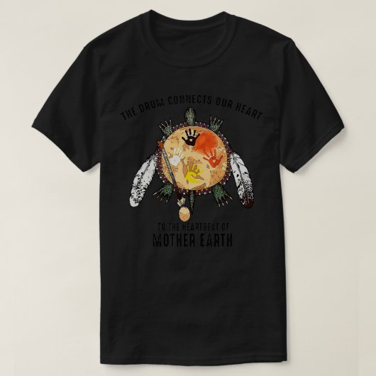 Indianeramerikaner das Trommelfell verbindet unser T-Shirt (Design vorne)