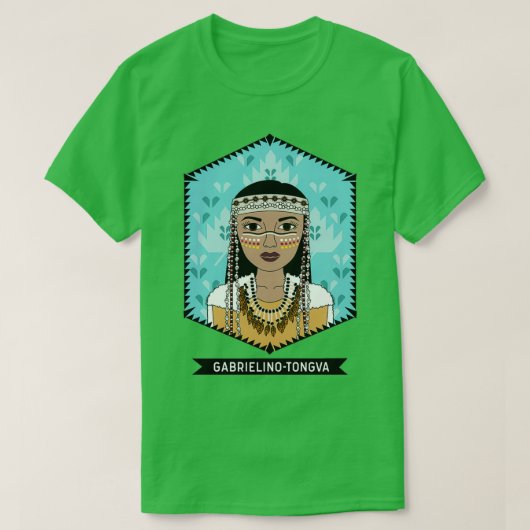 Indianeramerikaner Gabrielino Tongva Stamm T-Shirt (Design vorne)