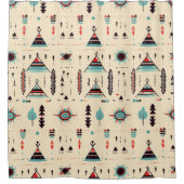 Indianeramerikaner gemustert duschvorhang (Vorderseite)