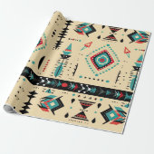 Indianeramerikaner gemustert geschenkpapier (Ungerollt)