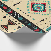 Indianeramerikaner gemustert geschenkpapier (Ecke)