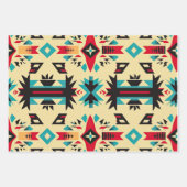 Indianeramerikaner gemustert geschenkpapier set (Vorderseite 3)