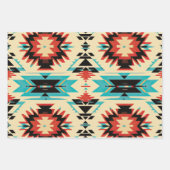 Indianeramerikaner gemustert geschenkpapier set (Vorderseite 3)